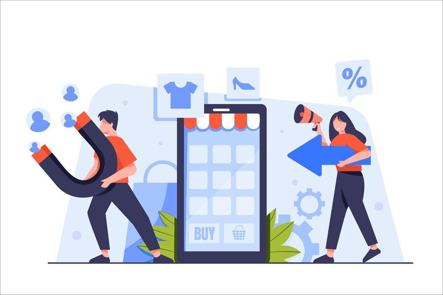 e-commerce marketing vector image